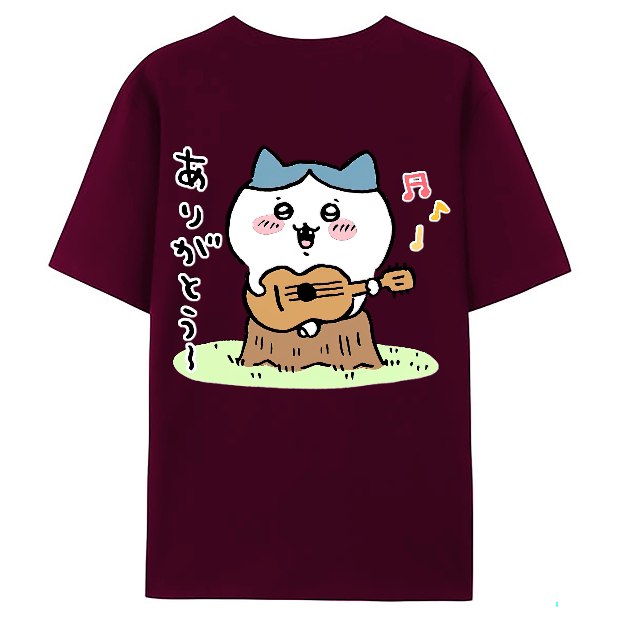 （画像用） ちいかわ ハチワレ Chii-kawa hachiware レディース半袖Tシャツ(バックプリント)